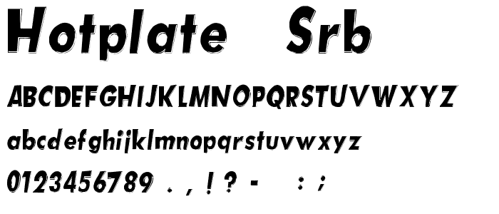 Hotplate (sRB) font